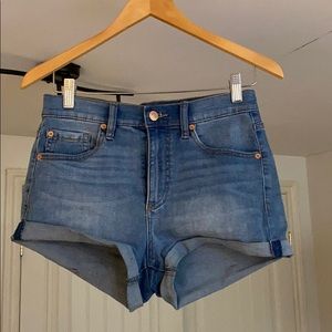 Garage Light Wash Denim Shorts